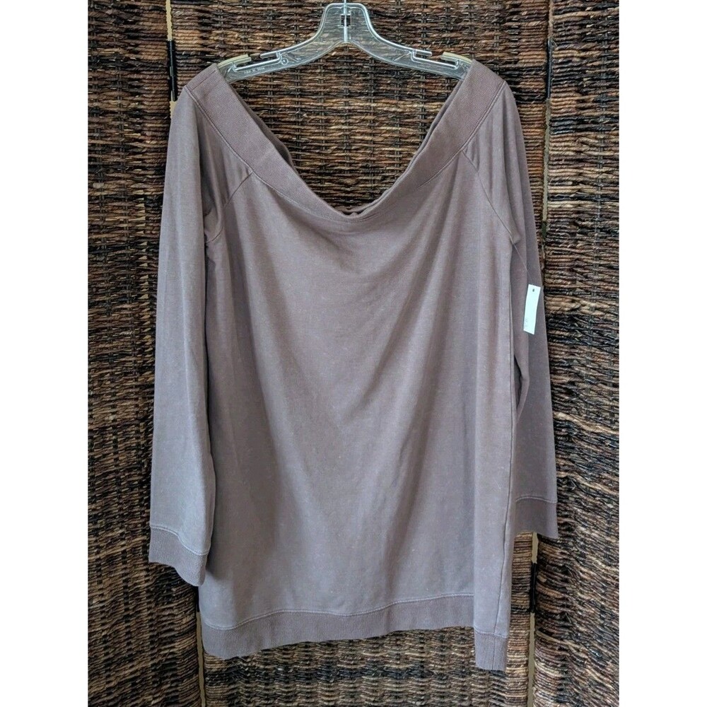 NWT Daily Ritual Off The Shoulder Sweatshirt XL Modal Loungewear Comfy Relaxed